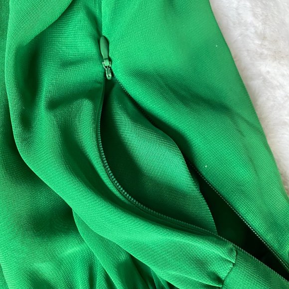Emerald Chiffon Mod Cloth Dress - Picture 6 of 11